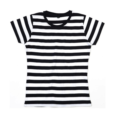 Mantis Women`s Stripy T, Black/White, S bedrucken, Art.-Nr. 199481503