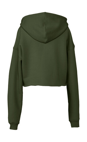 Bella Women`s Cropped Fleece Hoodie, Black, L bedrucken, Art.-Nr. 202061015
