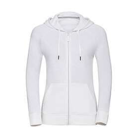 Russell Europe Ladies` HD Zipped Hood Sweat, White, XS bedrucken, Art.-Nr. 207000002