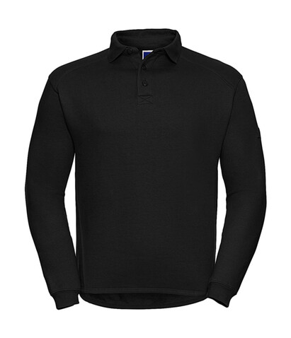 Russell Europe Heavy Duty Collar Sweatshirt, Black, M bedrucken, Art.-Nr. 212001014