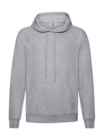 Fruit of the Loom Lightweight Hooded Sweat, Heather Grey, 2XL bedrucken, Art.-Nr. 212011237