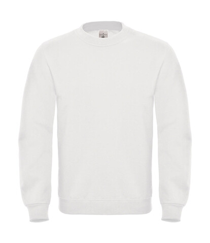 B &amp; C ID.002 Cotton Rich Sweatshirt, White, M bedrucken, Art.-Nr. 215420004
