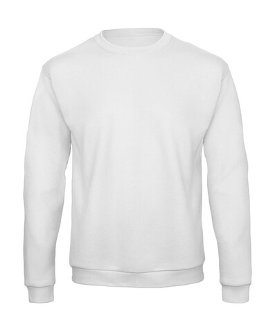 B &amp; C ID.202 50/50 Sweatshirt Unisex, White, M bedrucken, Art.-Nr. 220420004