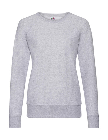 Fruit of the Loom Ladies` Lightweight Raglan Sweat, White, XS bedrucken, Art.-Nr. 229010002