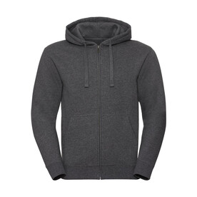 Russell Europe Men`s Authentic Melange Zipped Hood Sweat, Carbon Melange, XS bedrucken, Art.-Nr. 231001022 Russell Europe Men`s Authentic Melange Zipped Hood Sweat, Carbon Melange, XS bedrucken, Art.-Nr. 231001022
