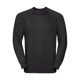 Russell Europe Classic Raglan Sweatshirt, Black, XS bedrucken, Art.-Nr. 237001012