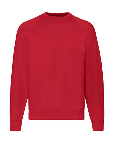 Fruit of the Loom Classic Raglan Sweat, Red, 2XL bedrucken, Art.-Nr. 237014007