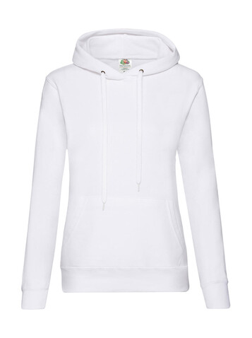 Fruit of the Loom Ladies` Classic Hooded Sweat, White, 2XL bedrucken, Art.-Nr. 249010007