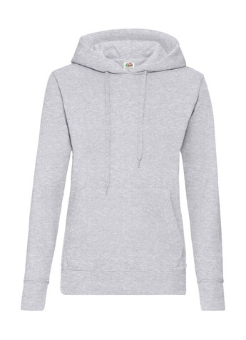 Fruit of the Loom Ladies` Classic Hooded Sweat, Heather Grey, 2XL bedrucken, Art.-Nr. 249011237