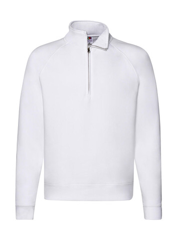 Fruit of the Loom Premium Zip Neck Sweat, White, XL bedrucken, Art.-Nr. 261010006