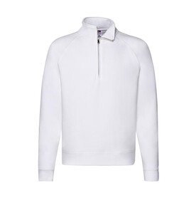 Fruit of the Loom Premium Zip Neck Sweat, White, S bedrucken, Art.-Nr. 261010003 Fruit of the Loom Premium Zip Neck Sweat, White, S bedrucken, Art.-Nr. 261010003