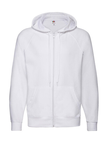 Fruit of the Loom Lightweight Hooded Sweat Jacket, White, S bedrucken, Art.-Nr. 266010003