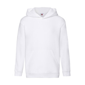 Fruit of the Loom Kids` Premium Hooded Sweat, White, 116 (5-6) bedrucken, Art.-Nr. 278010004