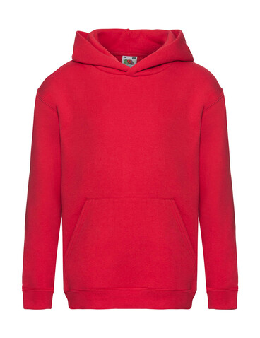 Fruit of the Loom Kids` Premium Hooded Sweat, Red, 140 (9-11) bedrucken, Art.-Nr. 278014006