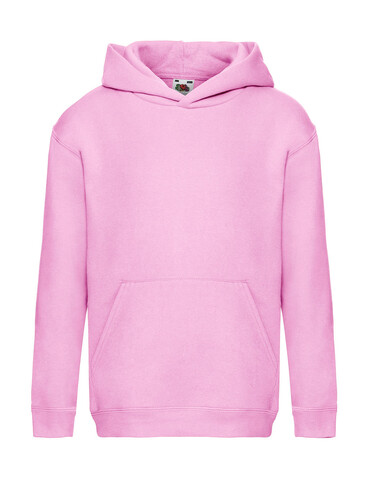 Fruit of the Loom Kids` Premium Hooded Sweat, Light Pink, 140 (9-11) bedrucken, Art.-Nr. 278014206