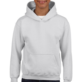 Gildan Heavy Blend Youth Hooded Sweat, White, XS (104/110) bedrucken, Art.-Nr. 278090002