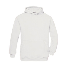 B &amp;amp; C Hooded/kids Sweat, White, 3/4 (98/104) bedrucken, Art.-Nr. 278420003