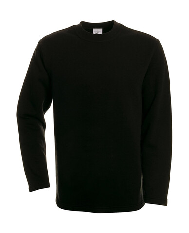 B &amp; C Open Hem Sweatshirt, Black, M bedrucken, Art.-Nr. 279421014