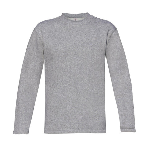 B &amp; C Open Hem Sweatshirt, Heather Grey, S bedrucken, Art.-Nr. 279421233