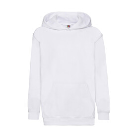 Fruit of the Loom Kids` Classic Hooded Sweat, White, 116 (5-6) bedrucken, Art.-Nr. 280010004