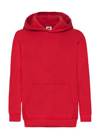 Fruit of the Loom Kids` Classic Hooded Sweat, Red, 128 (7-8) bedrucken, Art.-Nr. 280014005