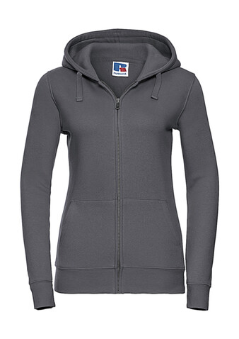 Russell Europe Ladies` Authentic Zipped Hood, Convoy Grey, S bedrucken, Art.-Nr. 283001273