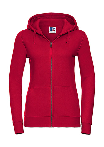 Russell Europe Ladies` Authentic Zipped Hood, Classic Red, M bedrucken, Art.-Nr. 283004014