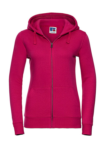 Russell Europe Ladies` Authentic Zipped Hood, White, XS bedrucken, Art.-Nr. 283000002