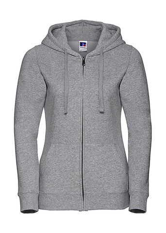 Russell Europe Ladies` Authentic Zipped Hood, Light Oxford, XL bedrucken, Art.-Nr. 283007196