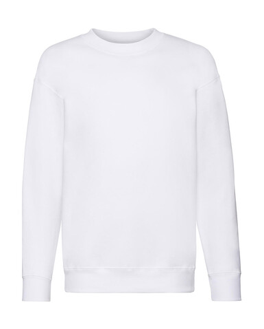 Fruit of the Loom Kids` Premium Set-In Sweat, White, 140 (9-11) bedrucken, Art.-Nr. 286010006