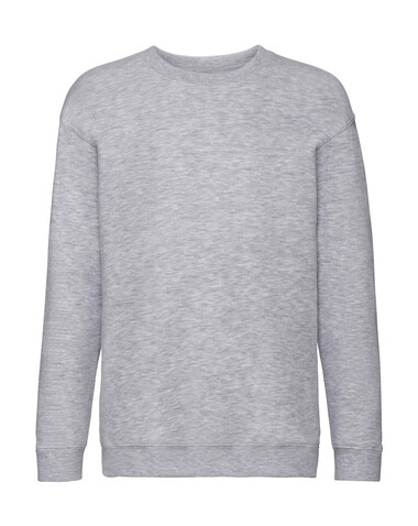 Fruit of the Loom Kids` Premium Set-In Sweat, Heather Grey, 104 (3-4) bedrucken, Art.-Nr. 286011233