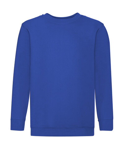 Fruit of the Loom Kids` Classic Set-In Sweat, Royal Blue, 128 (7-8) bedrucken, Art.-Nr. 287013005