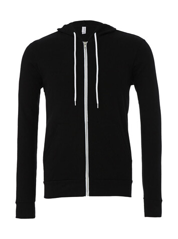 Bella Unisex Poly-Cotton Full Zip Hoodie, Black, XS bedrucken, Art.-Nr. 293061012