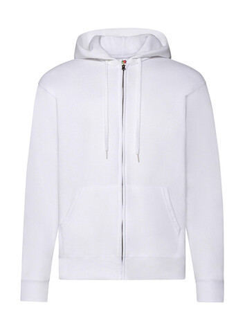 Fruit of the Loom Classic Hooded Sweat Jacket, White, 2XL bedrucken, Art.-Nr. 294010007