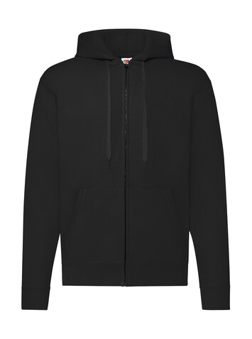 Fruit of the Loom Classic Hooded Sweat Jacket, Black, L bedrucken, Art.-Nr. 294011015