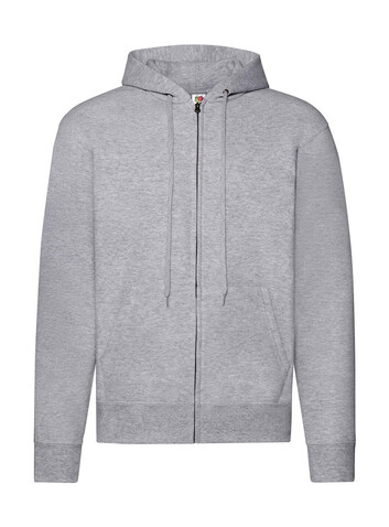 Fruit of the Loom Classic Hooded Sweat Jacket, Heather Grey, S bedrucken, Art.-Nr. 294011233