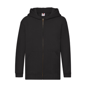 Fruit of the Loom Kids` Premium Hooded Sweat Jacket, Black, 116 (5-6) bedrucken, Art.-Nr. 298011014 Fruit of the Loom Kids` Premium Hooded Sweat Jacket, Black, 116 (5-6) bedrucken, Art.-Nr. 298011014