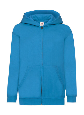 Fruit of the Loom Kids` Classic Hooded Sweat Jacket, Azure Blue, 128 (7-8) bedrucken, Art.-Nr. 299013105 Fruit of the Loom Kids` Classic Hooded Sweat Jacket, Azure Blue, 128 (7-8) bedrucken, Art.-Nr. 299013105