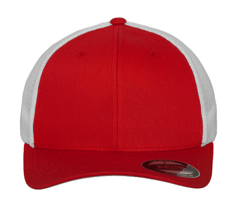 Flexfit Mesh Trucker 2-Tone Cap, Red/White, L/XL bedrucken, Art.-Nr. 303684502