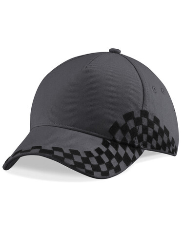 Beechfield Grand Prix Cap, Black/Classic Red, One Size bedrucken, Art.-Nr. 316691540