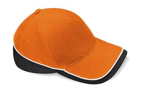 Beechfield Teamwear Competition Cap, Orange/Black/White, One Size bedrucken, Art.-Nr. 317694980