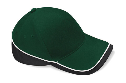 Beechfield Teamwear Competition Cap, Bottle Green/Black/White, One Size bedrucken, Art.-Nr. 317695850