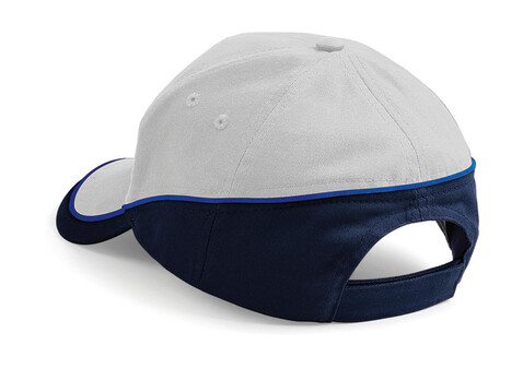 Beechfield Teamwear Competition Cap, French Navy/Bright Royal/White, One Size bedrucken, Art.-Nr. 317692860