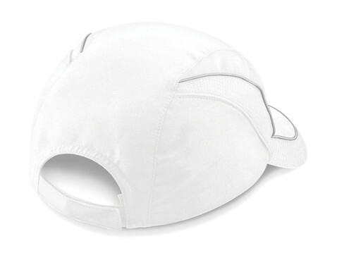 Beechfield Coolmax® Flow Mesh Cap, White, One Size bedrucken, Art.-Nr. 318690000