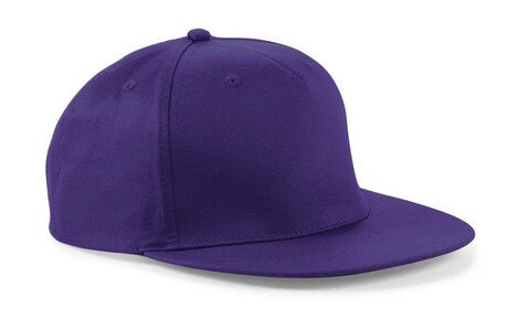 Beechfield 5 Panel Snapback Rapper Cap, Purple, One Size bedrucken, Art.-Nr. 325693490