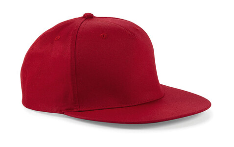 Beechfield 5 Panel Snapback Rapper Cap, Classic Red, One Size bedrucken, Art.-Nr. 325694010