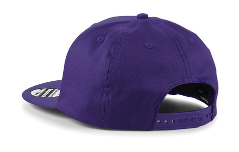 Beechfield 5 Panel Snapback Rapper Cap, Purple, One Size bedrucken, Art.-Nr. 325693490