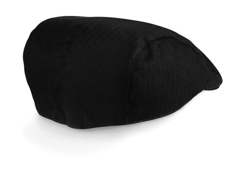 Beechfield Vintage Flat Cap, Black, L/XL bedrucken, Art.-Nr. 326691012