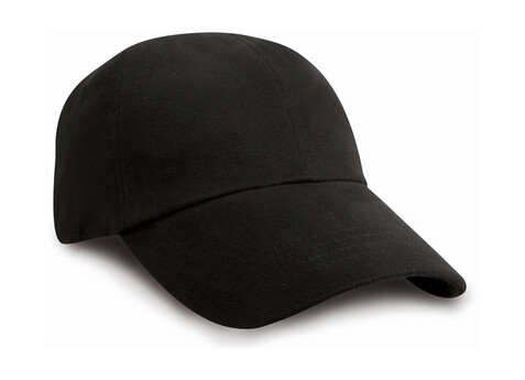 Result Caps Junior Brushed Cotton Cap, Black, One Size bedrucken, Art.-Nr. 328341010