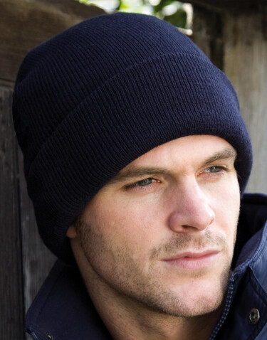 Result Caps Heavyweight Thinsulate™ Woolly Ski Hat, Navy, One Size bedrucken, Art.-Nr. 333342000